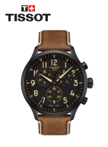 Tissot Chrono XL Black Dial With Brown Leather Strap Men's WatchT116.617.36.052.03